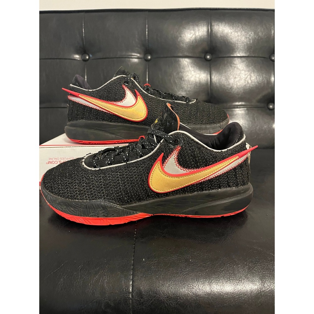 Nike LeBron 20 XX Trinity Black University Red Gold DJ5423-001 Mens 9.5